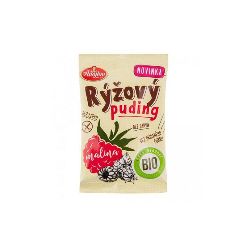 Puding ryžový malina